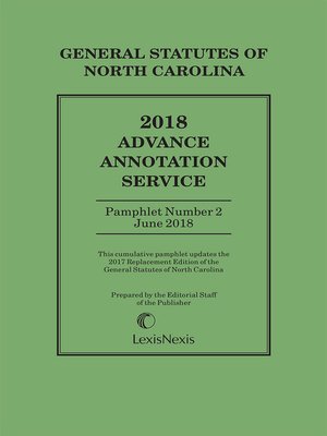 cover image of North Carolina Advance Annotated Service